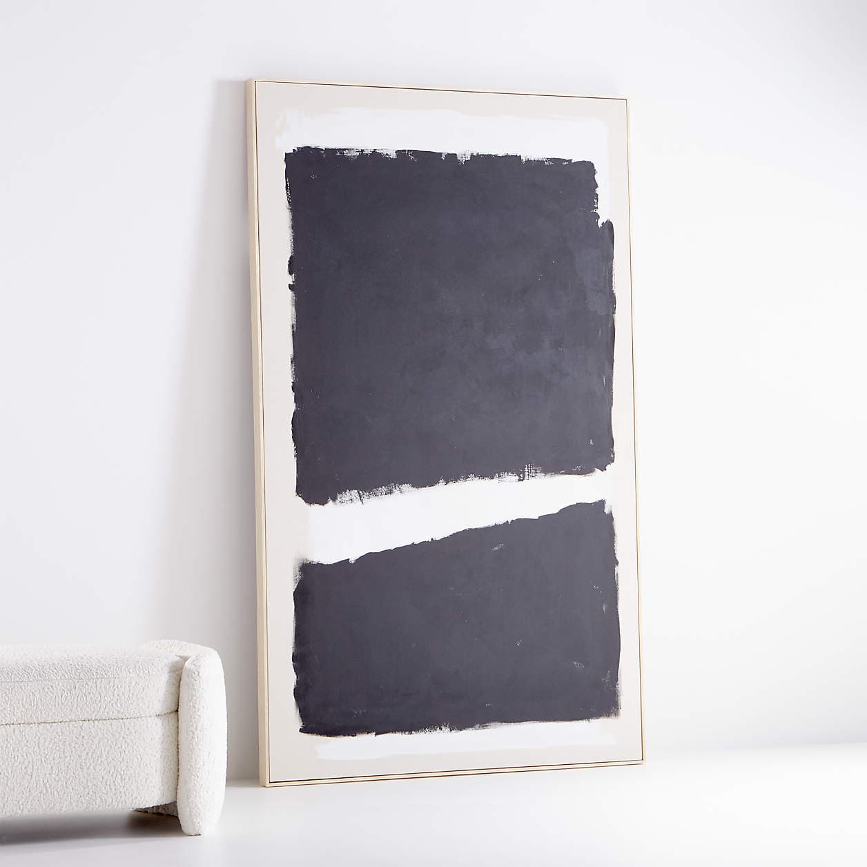 "Dark Modern Moment" 49"×81" Framed Wall Art