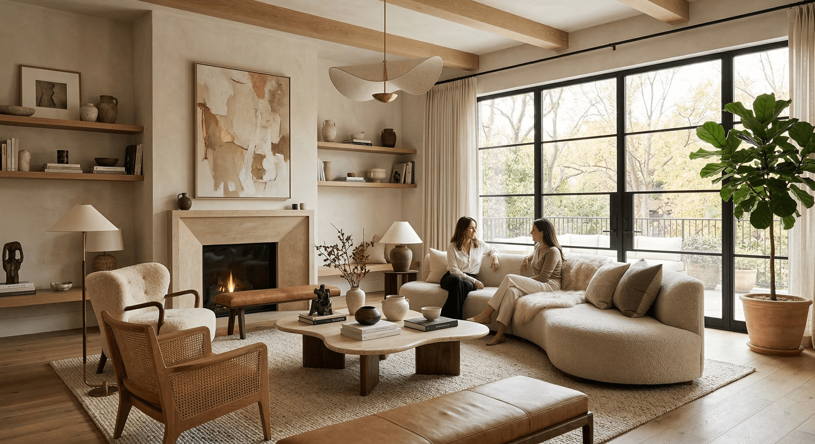 Interior designer working with a client