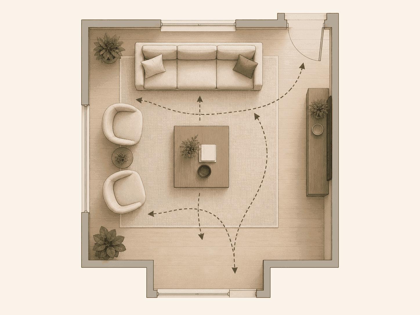 Room flow map