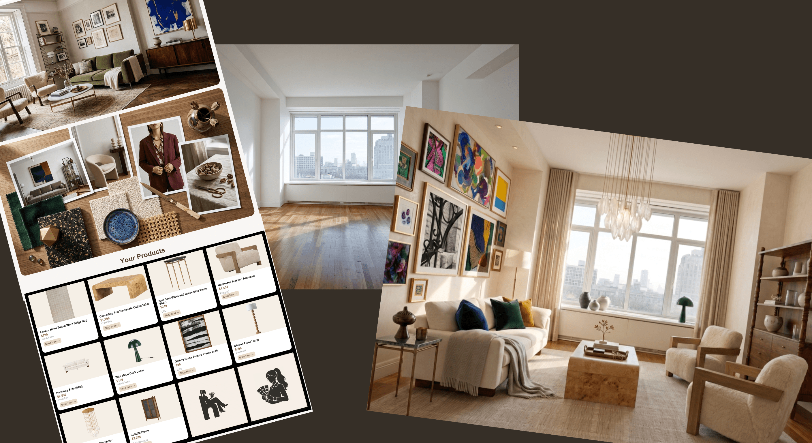 Mood board to room edit workflow