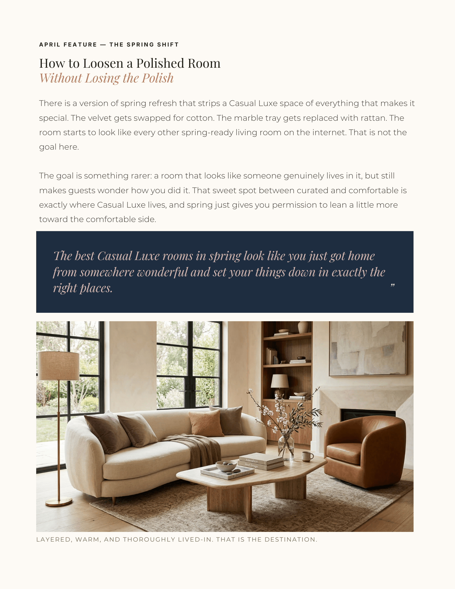 Casual Luxe example issue