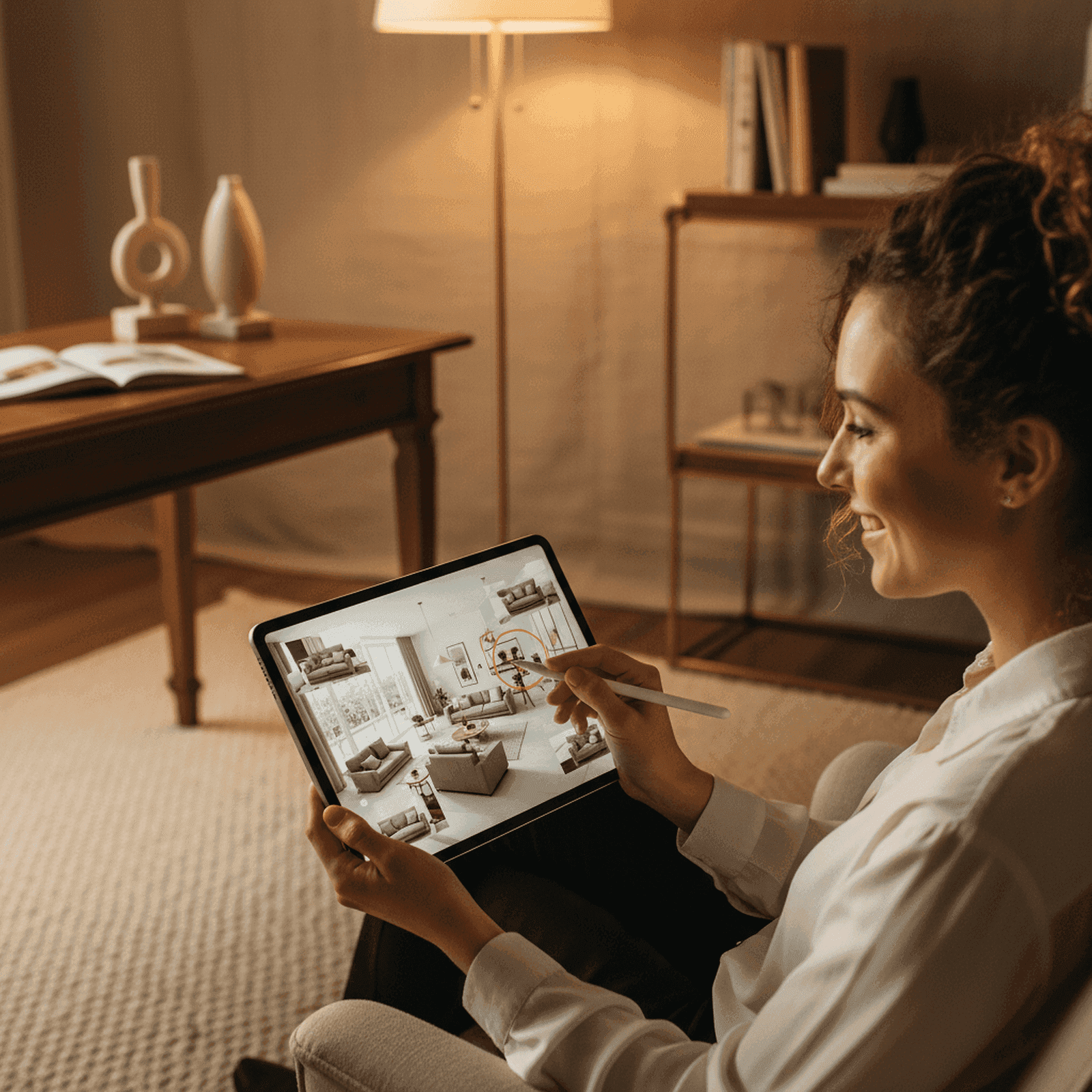 Designer reviewing your space