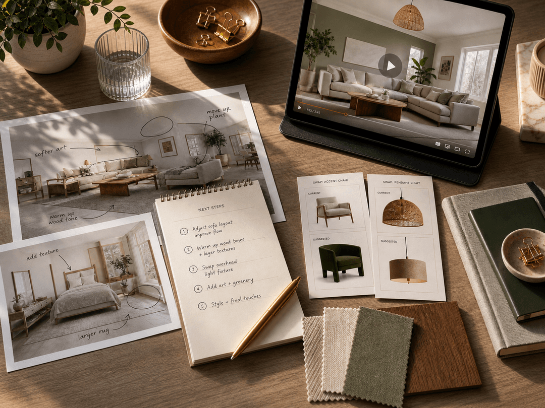Marked-up design notes