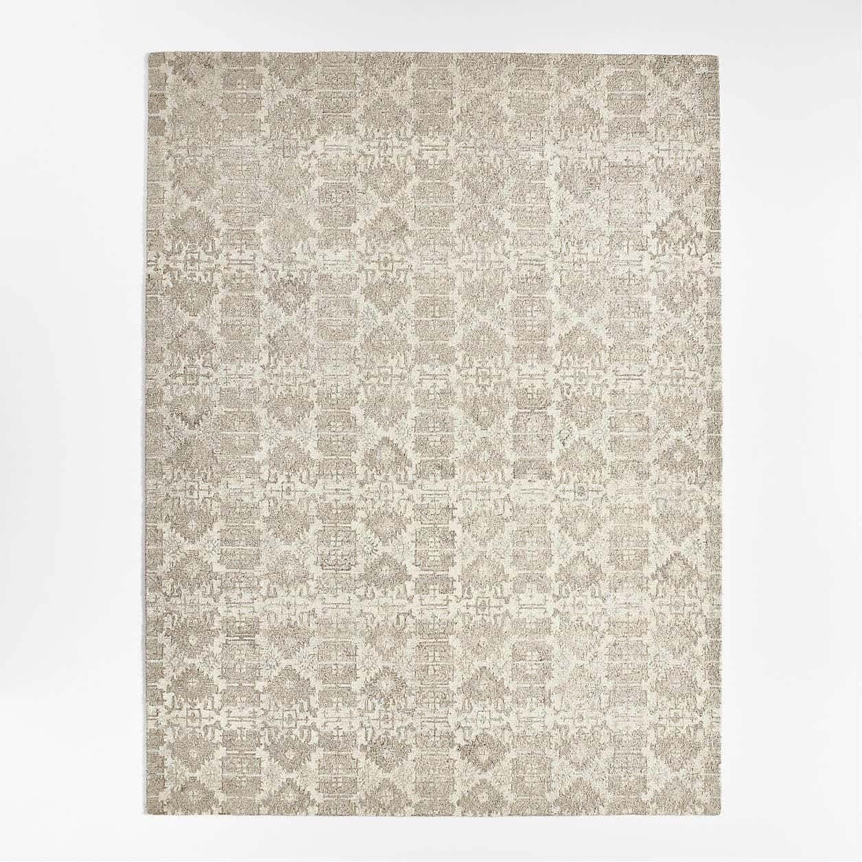 Alvarez Wool Hand-Tufted Ivory Area Rug 8'×10'