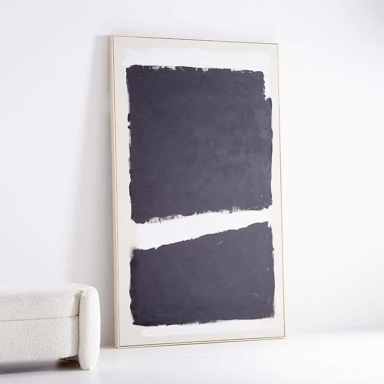 "Dark Modern Moment" 49"×81" Framed Wall Art