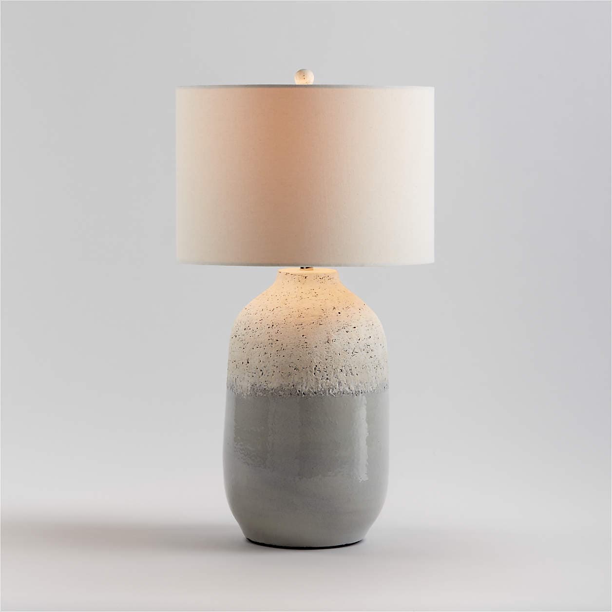 Quinn Large White Ceramic Table Lamp 25.7"