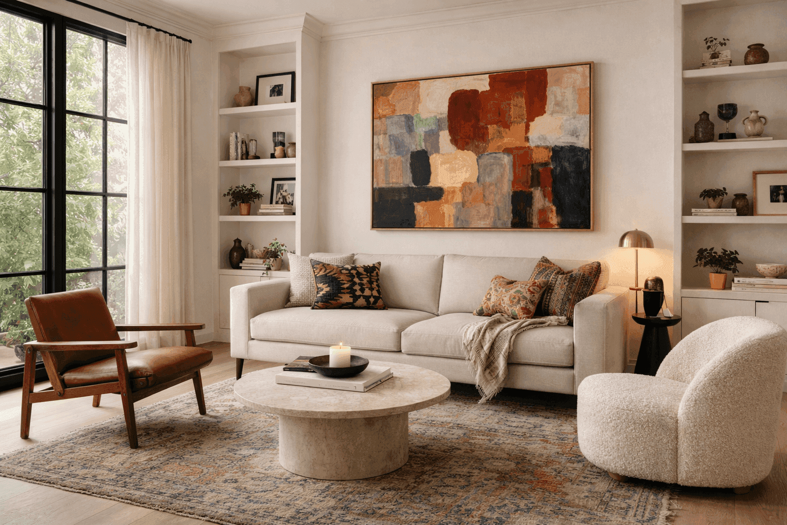 A Collected + Eclectic living room