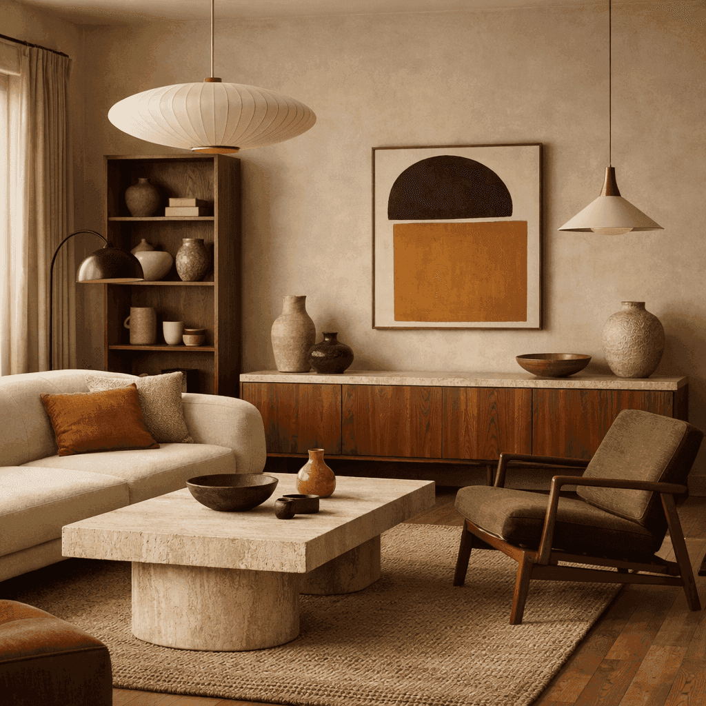 A Warm Modernist living room