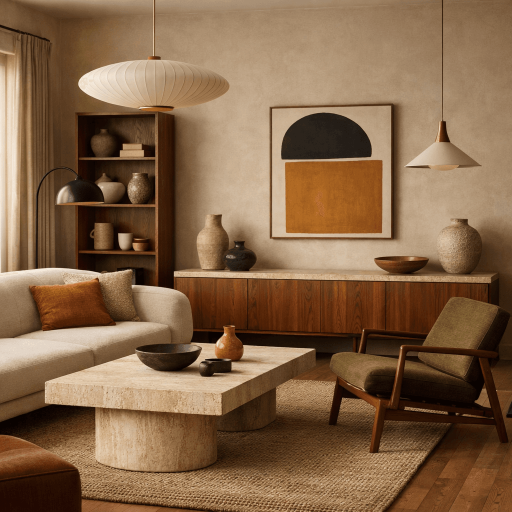 A Warm Modernist living room