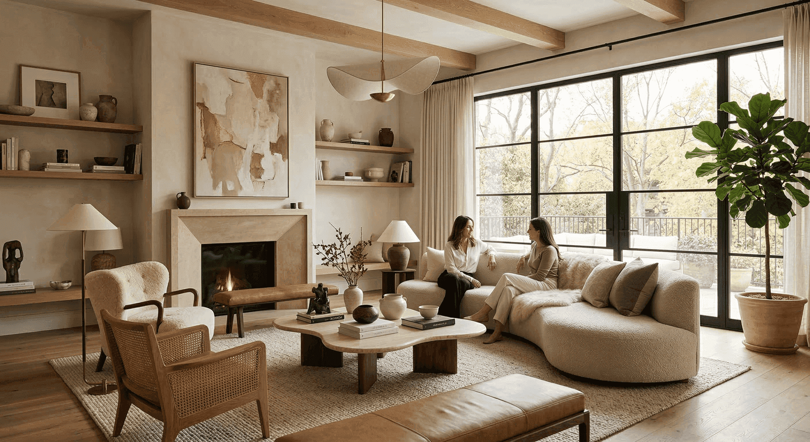 Interior designer working with a client