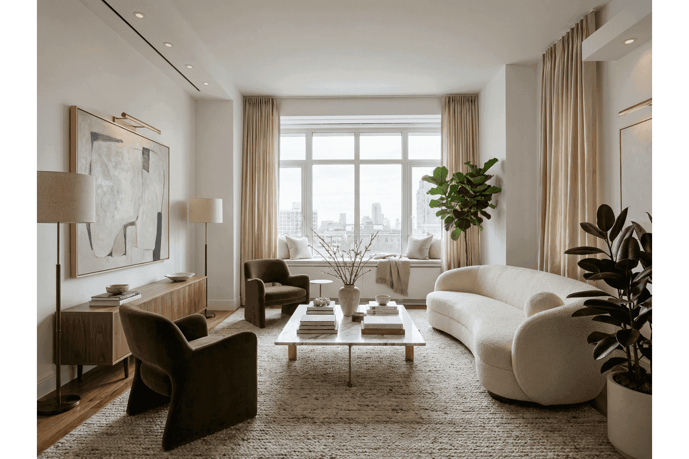 Before and after room edit showing furniture in real space