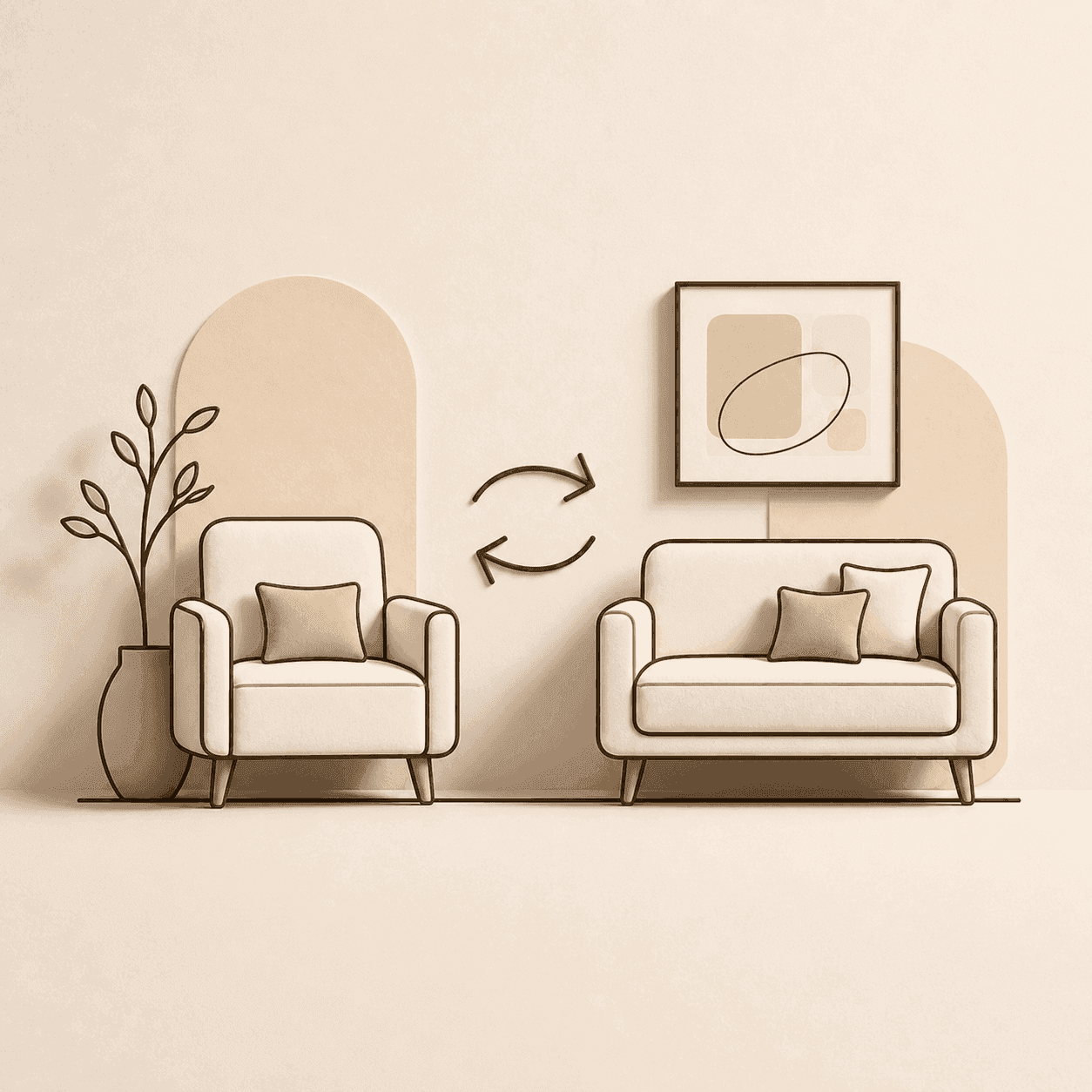 Swap furniture pieces