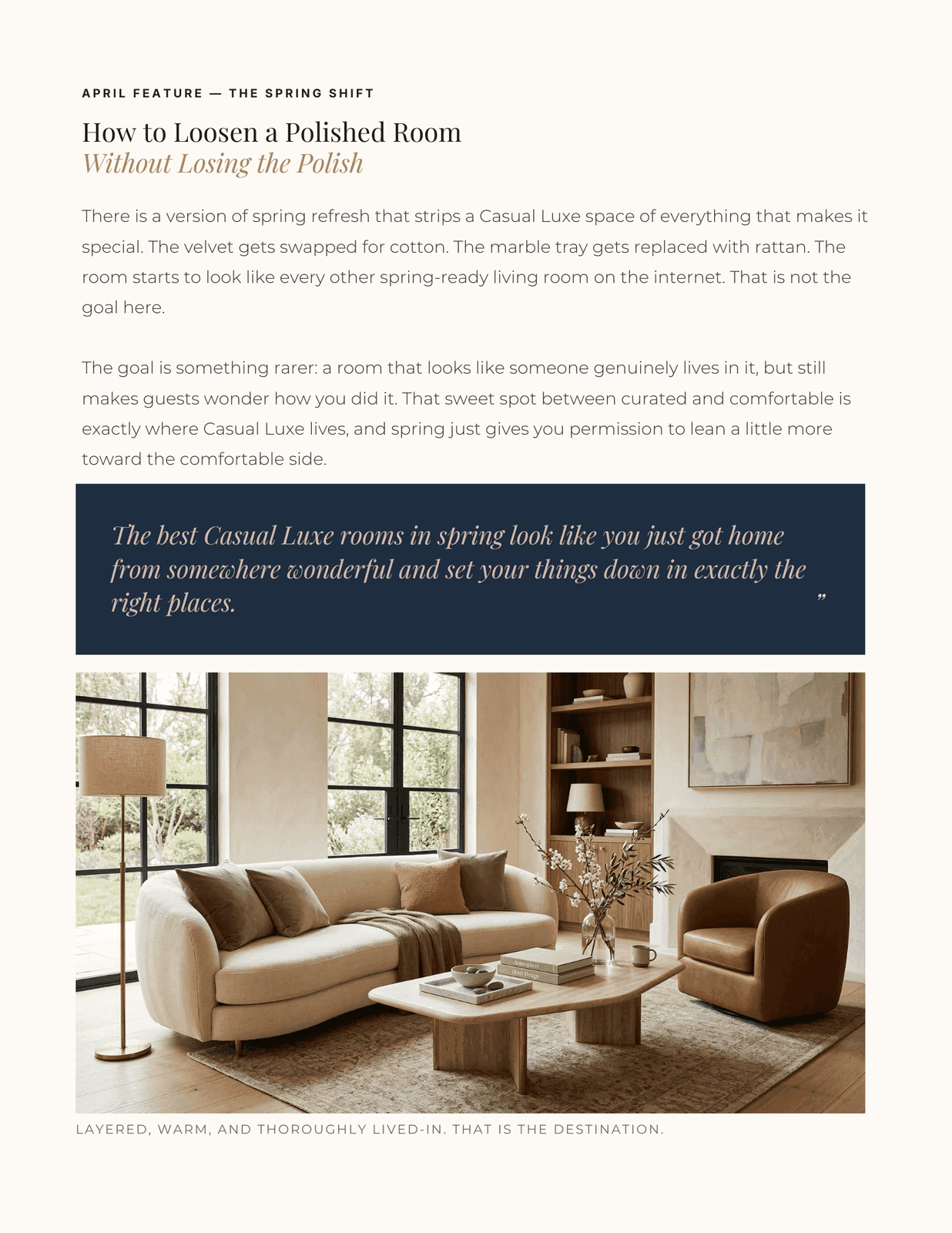 Casual Luxe example issue